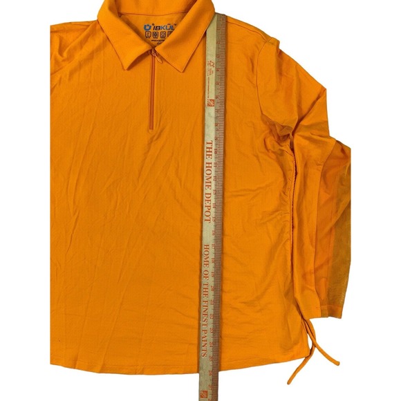 IBKul Women‎ Orange 1/4 Zip Long Sleeve Sz XXL UPF 50+ Adjustable Drawstring - Picture 2 of 7
